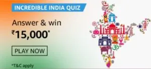 Amazon Incredible India Quiz Answers