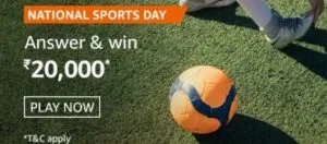 Amazon National Sports Day Quiz Answers