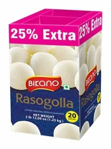 Bikano Rasogolla 1kg with 25 Extra Rs 168 amazon dealnloot