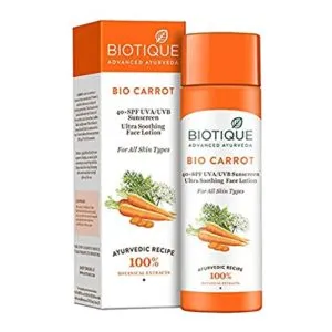 Biotique Bio Carrot Face Body Sun Lotion Rs 160 amazon dealnloot