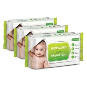 BodyGuard Premium Paraben Free Baby Wet Wipes Rs 139 amazon dealnloot