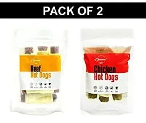 Chewers Beef Hotdogs Stick Dog Treat Dog Rs 126 amazon dealnloot