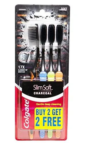 Colgate Slim Soft Charcoal Toothbrush (Buy 2 Get 2 Free)