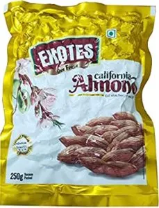 Exotes Vacuum Packed Natural Califronia Almonds Premium Rs 455 amazon dealnloot