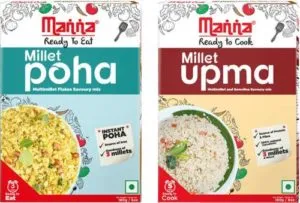 Manna Millet Poha Millet Upma each 180 Rs 95 flipkart dealnloot