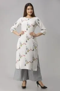 Nehamta Women Kurta and Palazzo Set Rayon Rs 799 flipkart dealnloot