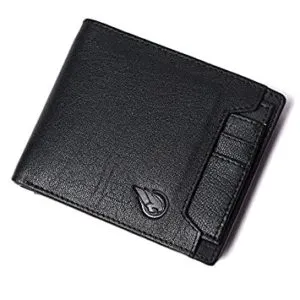 RUGE Genuine Leather RFID Blocking Black Colour Rs 283 amazon dealnloot