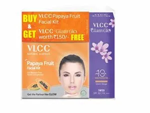 VLCC Papaya Facial Kit with v Glam Rs 150 amazon dealnloot