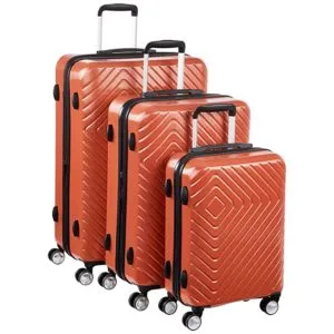 AmazonBasics Geometric Luggage 3 piece Set 55cm Rs 7033 amazon dealnloot