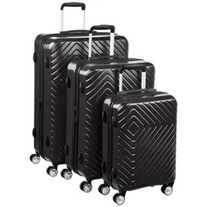 AmazonBasics Geometric Luggage 3 piece Set 55cm Rs 7088 amazon dealnloot