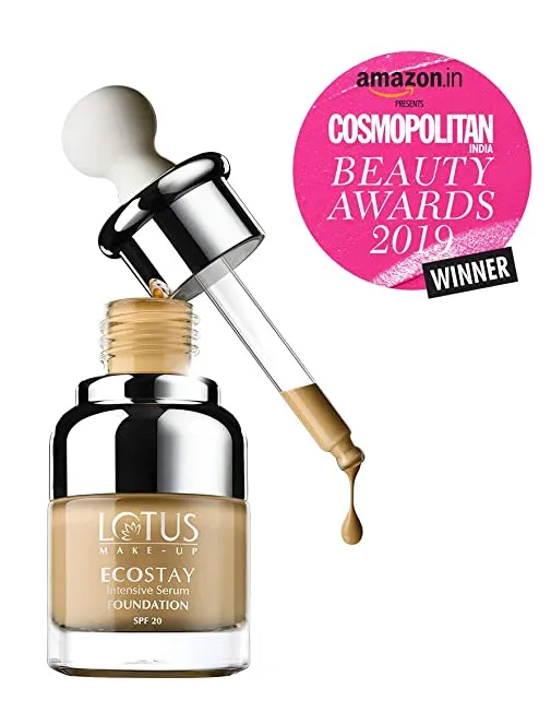 Lotus Makeup Ecostay Intensive Serum Foundation, Toast, Nude, 25 ml