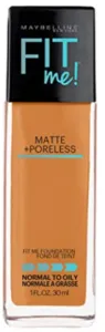 Maybelline New York Fit Me Matte+Poreless Liquid Foundation, 340 Cappuccino, 30ml