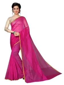 Perfectblue Women s Cotton Silk Saree With Rs 199 amazon dealnloot