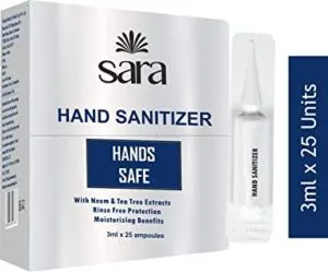 SARA SOUL OF BEAUTY Hand Sanitizer Ampoules Rs 143 amazon dealnloot