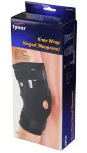 Tynor Knee Wrap Hinged (Neoprene) Knee Support  (Black)