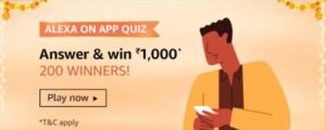 Amazon Alexa On App Quiz Answers