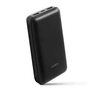 URBN 20000mAh Li-Polymer Ultra Compact Type-C Power Bank with 12W Fast Charge, Type C & Micro Input (Black) at Rs 699