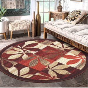 Status Nylon Taba Round Rug - 30" X 30", Maroon