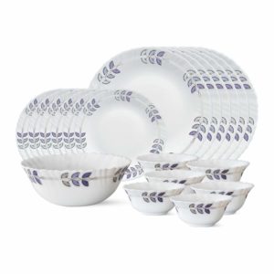 Larah By Borosil Floret Opalware Dinner Set