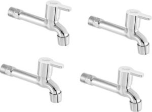 Prestige Flora Long body Bib Cock Tap - Pack of 4 Bib Tap Faucet (Wall Mount Installation Type)