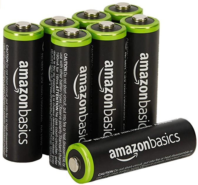 AmazonBasics 8 Pack AA Ni-MH Pre-Charged Rechargeable Batteries