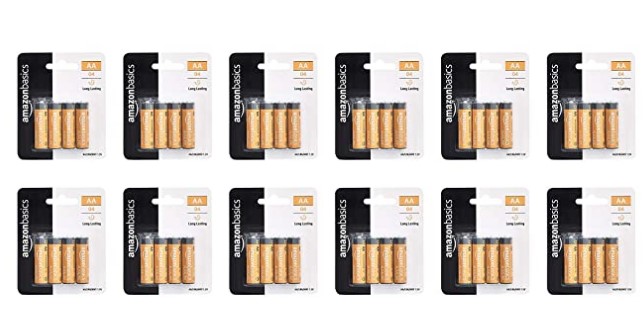 AmazonBasics AA Performance Alkaline Non-Rechargeable Batteries - 48