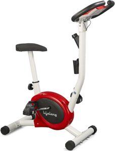 Lifelong LLF135 FitPro Stationary Exercise Belt Bike for Weight Loss at Home with Display and Resistance Control