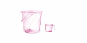 MILTON Plastic Orbit Bucket And Matching Mug, Pink, 18 L