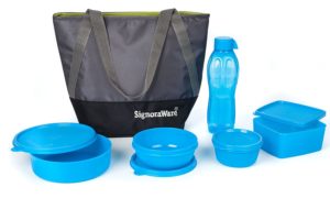 Signoraware Sling Jumbo Plastic Lunch Box Set, 5-Pieces