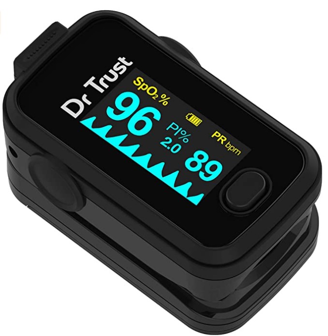 Dr Trust Signature Series Finger Tip Pulse Oximeter With Audio Visual Alarm