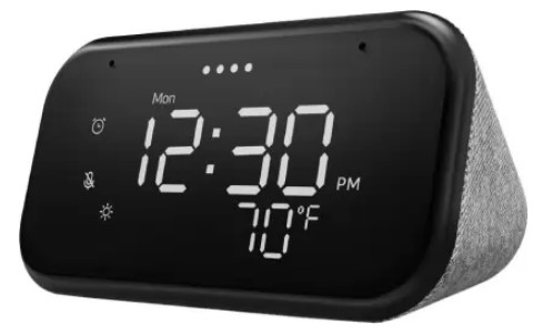 Lenovo Smart Clock Essential with Google Assistant Smart Speaker  (Hemp Grey)