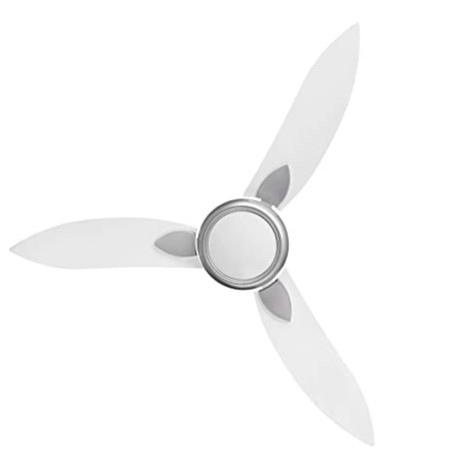 Usha Bloom Bellflower 1300mm Goodbye Dust Ceiling Fan (Sparkle White & Silver)