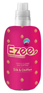 Godrej Ezee Liquid Detergent – Silk & Chiffon, No Soda Formula, Maintains Shine & Protects Colour, 1kg