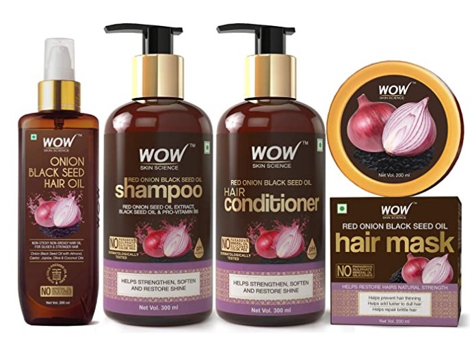 WOW Skin Science Onion Black Seed Oil Hair Care Ultimate 4 Kit