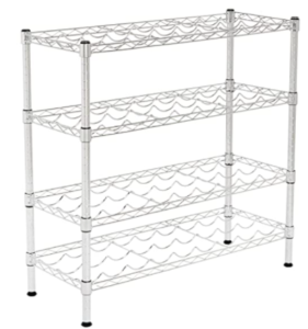 AmazonBasics 4-Tier Shelf Wine Rack Unit,