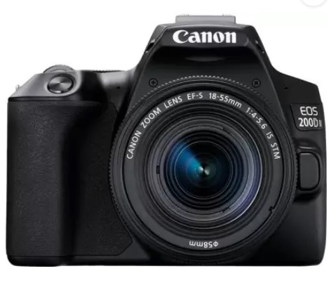 Canon EOS 200D II DSLR Camera EF-S18-55mm IS STM (Black)