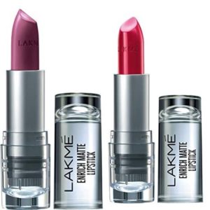 Lakmé Enrich Matte Lipstick, Shade WM10, 4.7g And Lakmé Enrich Matte Lipstick, Shade RM16, 4.7g