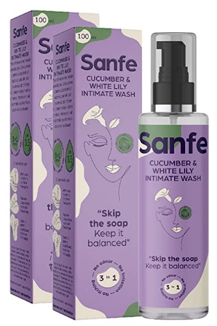 Sanfe Natural Intimate Wash, 3 in 1 (Pack Of 2)