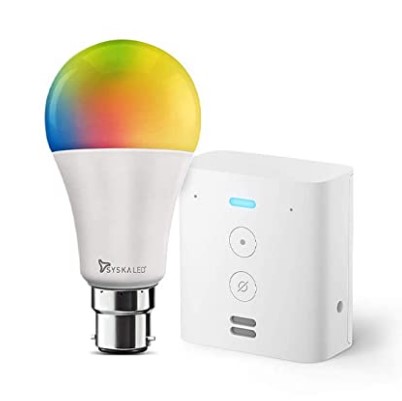 Echo Flex bundle with Syska 12W LED smart color bulb