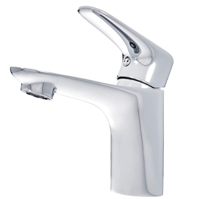 AmazonBasics Brass Standard Basin Tap Mixer - Polished Chrome Finish