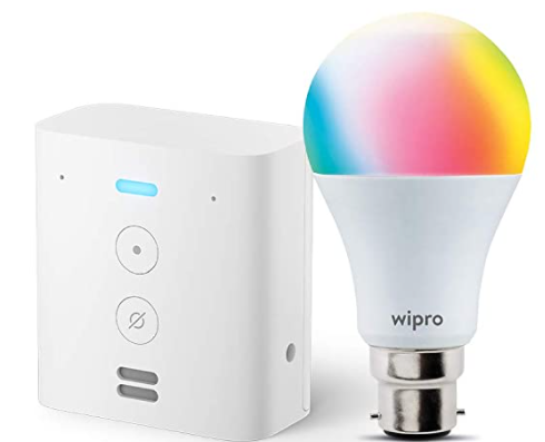 Echo Flex combo with Wipro 9W LED smart color bulb