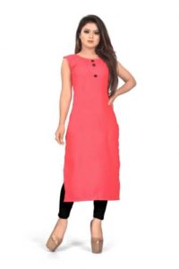 Kangopi fashion Women Solid Straight Kurta Pink Rs 149 flipkart dealnloot