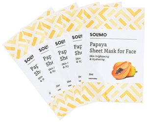 Amazon Brand Solimo Face Sheet Mask Papaya Rs 105 amazon dealnloot