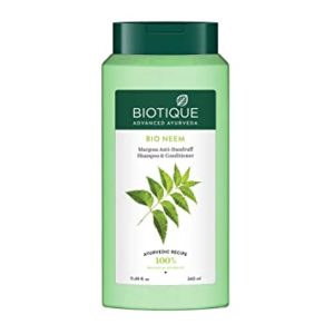 Biotique FRESH Neem Anti Dandruff Shampoo and Rs 165 amazon dealnloot