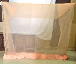 Divayanshi Polycotton Mosquito net for Bed Peach Rs 269 amazon dealnloot