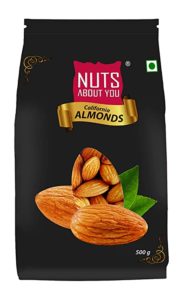 Nuts About You ALMONDS California 500 g Rs 369 amazon dealnloot