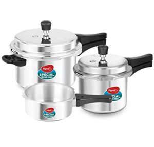 Pigeon Aluminium Pressure Cooker Combo With Lid Rs 1349 amazon dealnloot