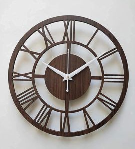 Rajasthan Villa Wood Stylish Wall Clock for Rs 219 amazon dealnloot