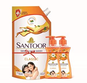 SANTOOR Handwash Classic 750ml 200ml 200ml Orange Rs 147 amazon dealnloot