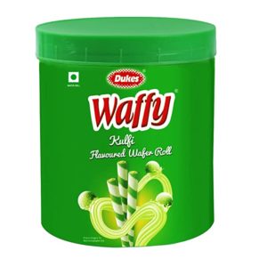 Dukes Waffy Wafer Roll Kulfi 250g Jar Rs 90 amazon dealnloot